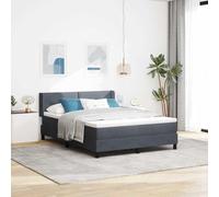 RJPLMFV Letto a molle con testiera grigio scuro, 190 x 140 cm
