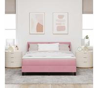 RJPLMFV Letto a molle con testiera rosa, 200 x 160 cm