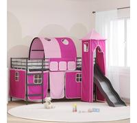 RJPLMFV Letto a soppalco per bambini, in metallo, 80 x 200 cm, colore: Nero
