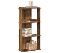 RJPLMFV Libreria a 3 Ripiani Legno Vecchio 60x30x120 cm in Truciolato Libreria multifunzionale Libreria per il soggiorno Libreria per ufficio