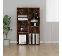 RJPLMFV Libreria/Credenza Rovere Fumo 50x25x80 cm in Legno Multistrato Libreria multifunzionale Libreria per il soggiorno Libreria per ufficio