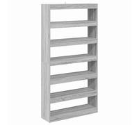 RJPLMFV Libreria Sonoma Grigio 100 x 30 x 198 cm Legno Ingegneria | Design moderno e pulito, ripiani larghi, spazio per ufficio, facile da montare