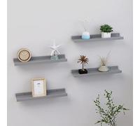 RJPLMFV Mensole da Parete 2 pz Grigie Mensole Decorative for bagni 40x9x3 cm