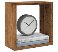 RJPLMFV Mensole Parete a Cubo 2 pz Legno Vecchio Mensole da Soggiorno for camere da letto 30x15x30 cm Truciolato