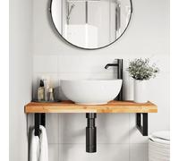 RJPLMFV Mobile da bagno in acacia, 80 x 40 x 4 cm