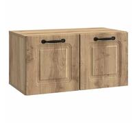 RJPLMFV Mobile TV da parete, 59,5 x 31 x 30 cm, colore: Chene Artigianale | Legno robusto, con scritture e scomparti, gestione dei cavi, per salotto moderno