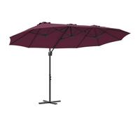 RJPLMFV Ombrellone rettangolare 372 x 198 x 243 cm, colore: Nero