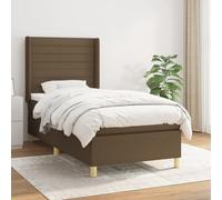 RJPLMFV Rete a doghe con materasso 80 x 200 cm, marrone scuro