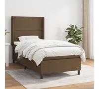 RJPLMFV Rete letto 90 x 190 cm con materasso marrone scuro