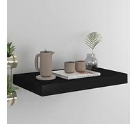 RJPLMFV Scaffale a Parete Nero Mensole a Muro Mensole da Bagno for cucine 40x23x3,8 cm in MDF
