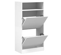 RJPLMFV Scarpiera bianco 60x34x116 cm Legno di ingegneria