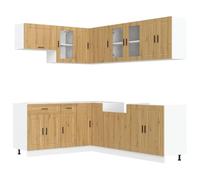 RJPLMFV Set Armadi Cucina 11 Pezzi Legno Ingenierie