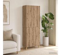 RJPLMFV Set Di Mobili 2 Pc Chene Artigianale Legno Ingenierie | Modulare E Inclinabile, Cuscini Inclusi, Manutenzione Facile, Per Giardino Patio Soggiorno