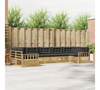 RJPLMFV Set Divani Esterni 7 Pezzi Bianco Antracite