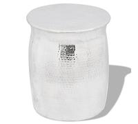 RJPLMFV Sgabello/Tavolino Laterale in Alluminio Battuto Argento Tavolino Da Ufficio Tavolino Multifunzionale Tavolino Da Caffè Tavolino Da Soggiorno