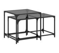 RJPLMFV Tavoli da caffè Gigognes 2 Pezzi Legno Di Ingegneria | Superficie Liscia Antimacchia, Versatile Comodino O Supplemento, Design Ridge Salvaspazio