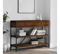 RJPLMFV Tavolino Consolle Cassetti e Ripiani Rovere Marrone Multistrato Tavolino Salotto Tavolino Multifunzionale Tavolino Da Soggiorno Tavolino Da Ufficio