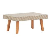 RJPLMFV Tavolino da Giardino in Polyrattan Beige Arredo per Balcone Tavolo da Esterno Adatta per giardino