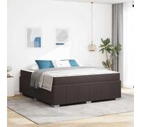 RJPLMFV Telaio letto con materasso in tessuto marrone scuro 180x200 cm