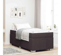 RJPLMFV Telaio letto con materasso marrone scuro, 100 x 200 cm, tessuto
