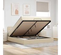 RJPLMFV Telaio letto ottomano con materasso 180 x 200 cm, colore: Crema