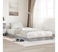 RJPLMFV Telaio letto rialzato grigio cemento, 75 x 190 cm, legno di ingegneria