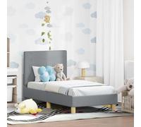 RJPLMFV Telaio letto tutto piccolo, grigio chiaro, tessuto con testiera