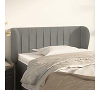 RJPLMFV Testiera ad Orecchio Grigio Chiaro Testiera letto camera ospiti Schienale letto Adatta per studi e hotel 103x23x78/88 cm in Velluto