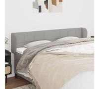 RJPLMFV Testiera ad Orecchio Grigio Chiaro Testiera versatile Schienale letto Adatta per studi e hotel 163x23x78/88 cm in Tessuto