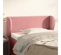 RJPLMFV Testiera ad Orecchio Rosa Testiera letto camera da letto Adatta per studi e hotel 83x23x78/88 cm in Velluto