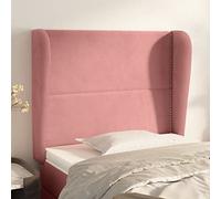 RJPLMFV Testiera ad Orecchio Rosa Testiera letto camera ospiti Schienale letto Adatta per studi e hotel 93x23x118/128 cm in Velluto