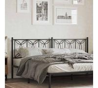 RJPLMFV Testiera in metallo, 193 cm, colore: Nero | Acciaio Solido, Design Classico, Supporto Schienale per Camera da Letto