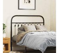 RJPLMFV Testiera in metallo nero, 100 cm | Acciaio Solido, Supporto Posteriore Comodo, Design Classico, Per Letto A Tubi Rotondi