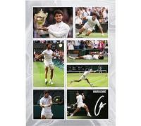 Rjr Prints, tirage photo dédicacé de Carlos Alcaraz, champion de Wimbledon Tennis 2023, au format A4, imprimé et dédicacé, enregistré