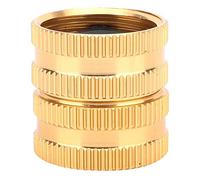 Rjrjc Brass Hose Tap Connector Threaded Garden Water Pipe Adaptor 3/4 inch Durable Easy Install for Outdoor Garden Irrigation Brass Material 1.14x1.18 inch