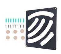 Rjrjc Coffee Capsule Holder Wall Mounted Premium Aluminum Alloy Coffee Pod Storage Display Rack for Modern Kitchens Space Saving Organizer 28x29cm (Black)