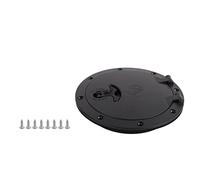 Rjrjc Coperchio per boccaporto di ispezione, Marino, Circolare Nero Staccabile, per Canoa da Kayak da Barca, Materiale ABS Resistente, Diametro Esterno 205 mm, Diametro Interno 153 mm