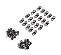 Rjrjc Juego de remaches de ganchos de encaje para botas de 20 piezas, accesorios duraderos para cordones para reparación de campamento, caminata, accesorios para escalar, Material de