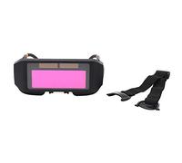 Rjrjc Occhiali protettivi per saldatore, oscuranti automatici a energia solare, lenti regolabili con rilevamento ad alta sensibilità, antiriflesso, per saldatura professionale.