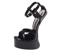 RJXGECUF Tacchi Donna Sandali con Tacco Alto 22 Cm Scarpe da Pole Dance Suola Spessa,Black-39