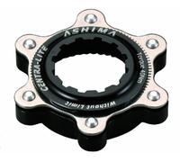 Rk - Adattatore per montaggio a disco con 6 fori internazionali su mozzi Shimano Center Lock - Nero