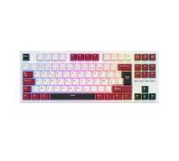 RK RK R87 Tastiera meccanica cablata 87 RGB retroilluminata Keycaps tastiera per giocatore con sgattaiolo caldo con copertura di polvere compatibile con vari dispositivi(French White)