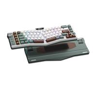 RK ROYAL KLUDGE A72 Alice Tastiera meccanica ergonomica wireless,Split Ergo | Tastiera gioco RGB con manopola/tasti macro/targa toccabile, BT/2,4 GHz/USB-C, smorzamento rumore 5 livelli, software Win/Mac
