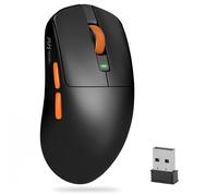 RK ROYAL KLUDGE M30 Mouse Gaming Wireless, 12K DPI, 43g Ultraleggero, BT5.1/2.4G/USB-C, Mouse Ergonomico con Sensore PAW3311, Batteria Ricaricabile 250mAh, 5 Pulsanti Programmabili per PC/Mac, Nero