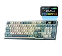 RK ROYAL KLUDGE S98 Tastiera meccanica con display intelligente e manopola, wireless BT/2.4G/USB-C montaggio superiore 96%, sostituibile a caldo, supporto software, suono cremoso, 98 tasti, ITA QWERTY