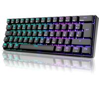RK ROYAL KLUDGE Tastiera meccanica wireless RK61, tastiera hot swap tripla modalità 2,4 Ghz/BT5.0/USB-C, 61 tasti RGB retroilluminata compatta 60% tastiera programmabile, per Windows/Mac/Android