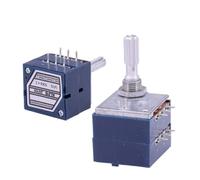 RK27 10KA 20KA 50KA 100KA 250KA Attenuatore del potenziometro del volume stereo 6mm Albero zigrinato ± 20% for Hifi Audio AMP CD(500K Ohm)