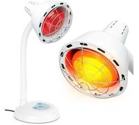 Rkdely Lampada a infrarossi da 275 W, luce rossa, temperatura regolabile e timer, lampada flessibile a infrarossi per la cura del corpo a casa