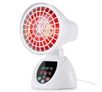 Rkdely Lampada Infrarossi Riscaldante, 150w Lampada Rossa Riscaldamento Luce a Infrarossi Riscaldanti per Uso Domestico, Luce Infrarossa con timer Temperatura e Angolazione Regolabili