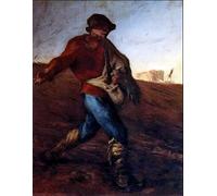 RKFLGEW 14CT Kit Mezzo Punto Ricamo 《The Seeder》 Kit Punto Croce Figura Pittura A Olio Kit Punto Croce Per Adulti Kit Mezzopunto Fai Da Te Modelli Di Ricamo 30x40cm